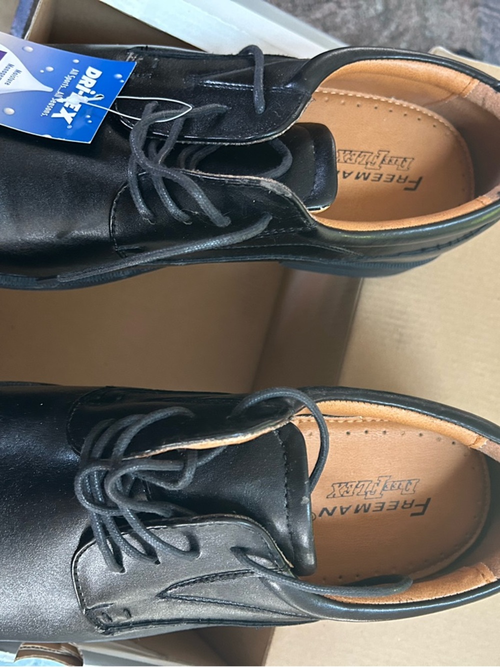 Fila Black Leather Lace-Up Oxfords